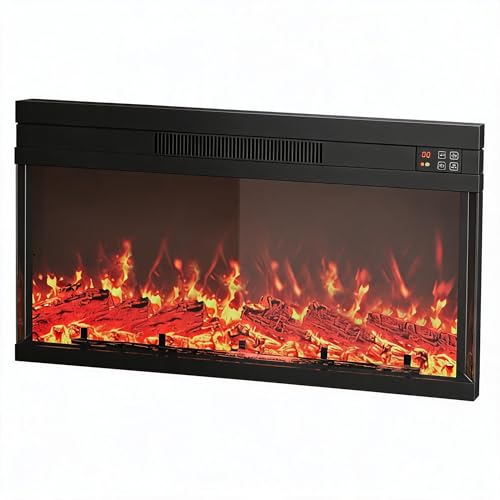 IDEALHOUSE 36" Electric Fireplace with Remote for 67" TV Stand