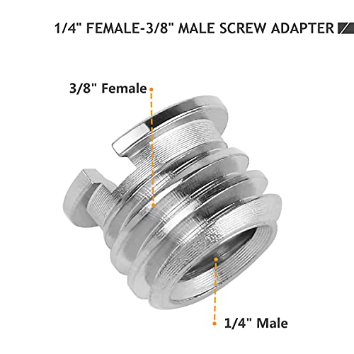 Frgyee 12 Pcs 1/4" 3/8" Light Stand Adapter, Tripod Screw Adapter Converter For Dslr Camera Tripod, Shoulder Rig, Flash Light Stand, Camera Cage, Lighting Equipment, Led Panel, Gopro Tripod Mount #TOP3