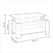 Tazas 0L1639A-Mueble de Mesa de Centro Ambit con estantería, Mesa elevadora y...