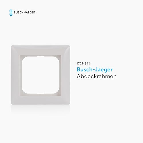 Miniatura 2 de Busch-Jaeger Marco único, 1721-914, blanco alpino y marco Busch-balance SI, 4011395191460