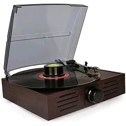 Tourne-Disque Vintage Tourne-Disque Vinyle, Platine Tourne-Disque Stéréo Portable à 3 Vitesses avec Haut-parleurs Intégrés, Radio Vintage Multi-Fonction LP Record Player - Les Beatles, Paul McCartney, John Lennon, RIngo Starr, George Harrison