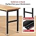 ENJOYWOOD Work Bench for Garage Workbench Adjustable Height Work Table for Shop Woodworking, 41 x 20 Heavy Duty Rubber Wood Top for Office, Home, Commercial