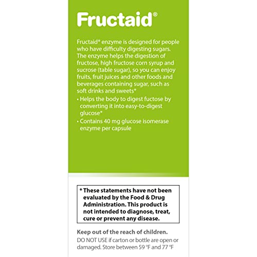 Fructaid Enzyme Supplement – 90 Capsules, So That You Can Enjoy Fruits, Fruit Juices, Soft Drinks, And Sweets Again, Dietary Supplement, Gluten-Free, Lactose-Free #TOP5