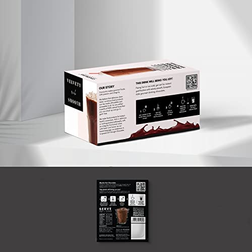 Image of COCOSUTRA Drinking Chocolate Mix | Mocha | 20 Single-Serve Sachets (20g Each) | Vegan & Gluten Free | No Preservatives | Enjoy Hot or Cold | Ready in 2 Minutes | 400g (Pack of 2)