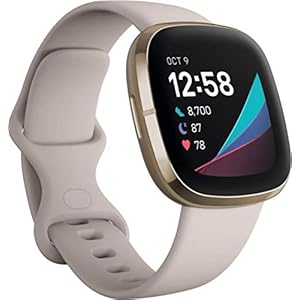 Fitbit Sense - Smartwatch avanzado de salud con herramientas avanzadas de la salud del corazón, gestión del estrés y… 9 41RhuO0vYGL. SS300