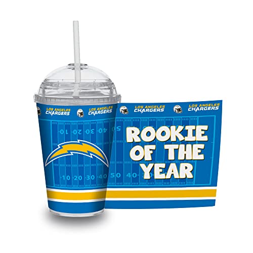 Image of Rico Industries NFL Football Rookie of The Year 12oz Acrylic Tumbler, Youth Tumbler with Swirly Straw