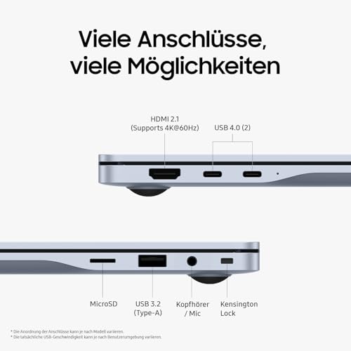 Samsung Galaxy Book4 Edge Galaxy AI-Laptop, 15,6-Zoll-Display, 16GB RAM, Snapdragon X Plus Prozessor, Notebook 256GB Speicher, Copilot+ PC, Sapphire Blue, 3 Jahre Herstellergarantie Windows 11 Home 5