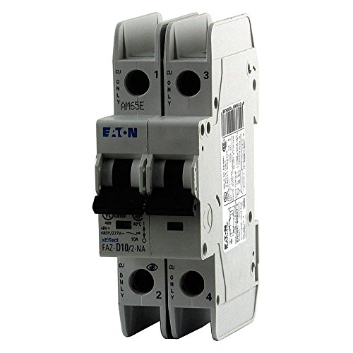 Interruptor magnetotérmico FAZ Eaton D20 bifásico para picos de alta tensión
