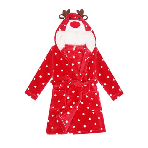 Generisch Jersey Negro Anime Toalla con Capucha Abrigo Cara de Peluche Bonito Elefante Albornoz Top Neón, rojo, 18 24 meses