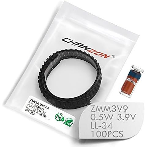 Chanzon SMD-Zener-Diode 0,5 W 3,9 V ZMM3V9 LL-34 0,5 Watt 3,9 Volt Silizium-Glas-Zener-Dioden Cover