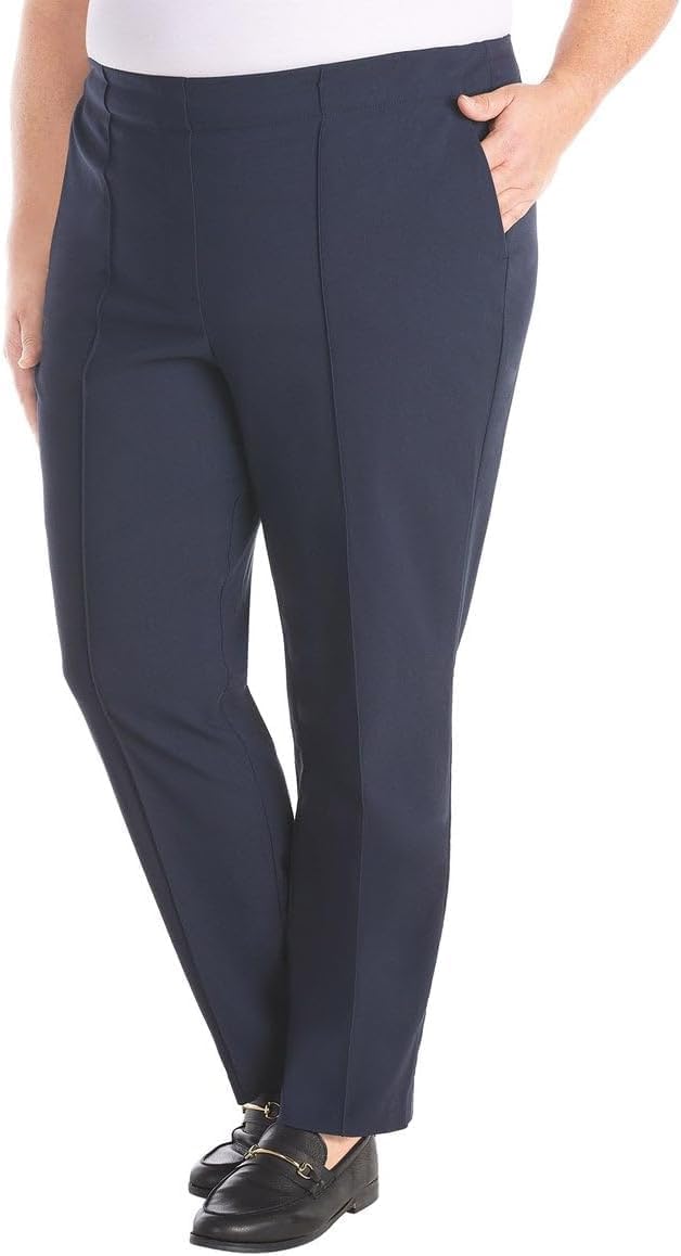 Hilary Radley Women's Ponte Pull-On Mid Rise Slim Leg Pants - Image 4