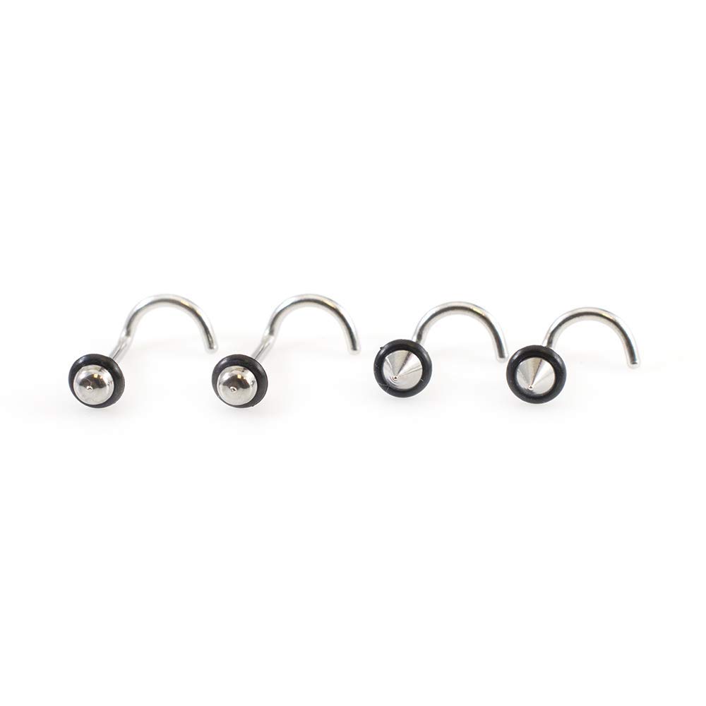 Nose Piercing Kit Nose Rings, Needles, Disposable Forceps, Gloves and Alcohol Pad 18g