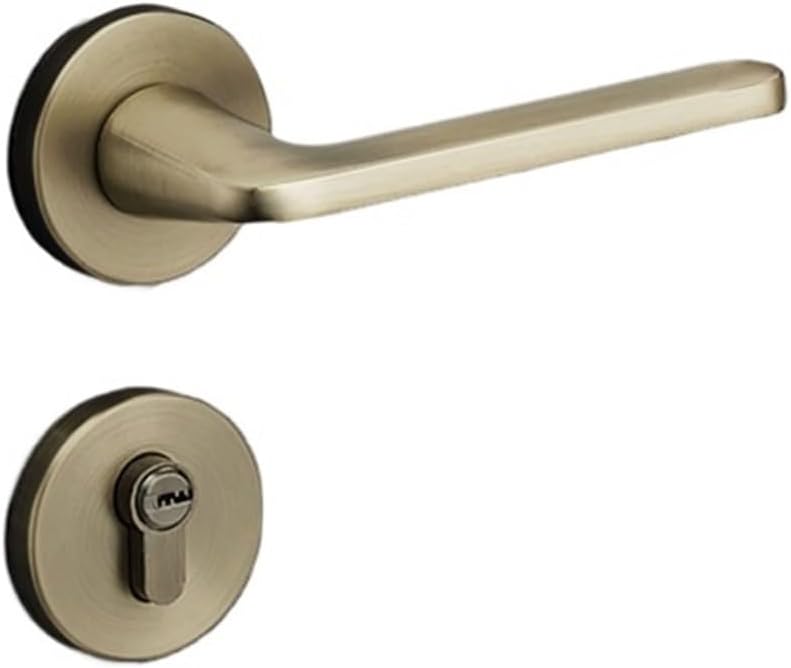 Bedroom Door Lock Indoor Magnetic Silent Split Lock Simple Door zinc Alloy Door Handle Mechanical Wooden Door Lock(Bronze A01 218)