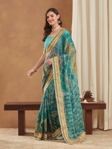 Image of Women's Banarasi Silk With Jacquard Print Saree With Blouse