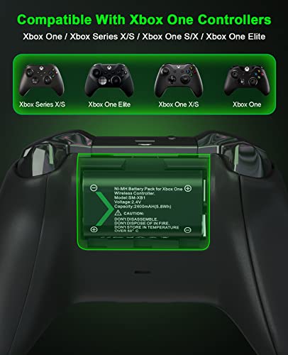 2023 Original - 2X2600Mah High Capacity Rechargeable Battery Pack For Xbox Controllers, Wegwang Fast Charging Controller Battery Pack With Xbox One/Xbox Series X|S Xbox One S/Xbox One X Controller #TOP1