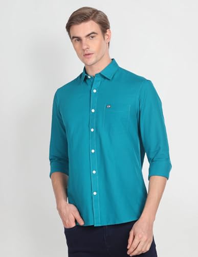 Image of Arrow Sports Solid Cotton Casual Shirt ASFKOSH2010 42 Grey