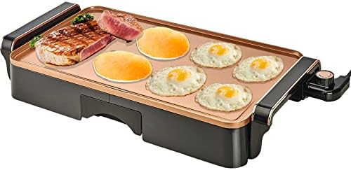 Extra-Large Nonstick Ceramic Electric Griddle - Make up to 12 Pancakes or Eggs at Once