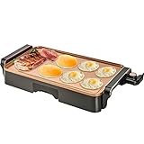 Extra-Large Nonstick Ceramic Electric Griddle - Make up to 12 Pancakes or Eggs at Once