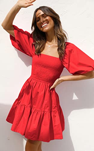 ASOMI Abito estivo da donna, lungo, elegante, a