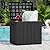 Greesum 100 & 31 Gallon Black Resin Lockable Deck Boxes for Outdoor Storage