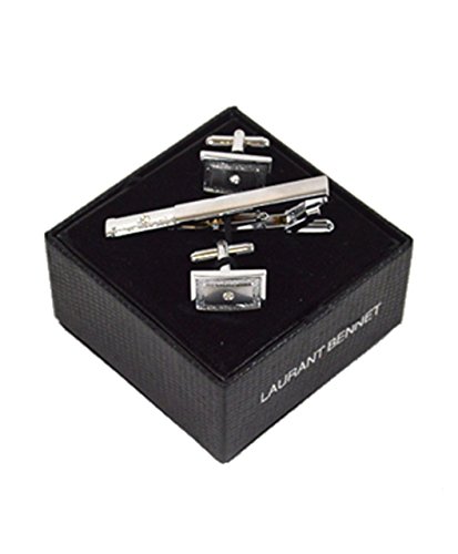 Set de clip para corbata y mancuernas para hombre miniatura 3