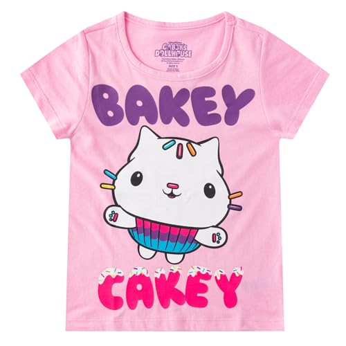 DREAMWORKS GABBY'S DOLLHOUSE Girls 4 Pack Short Sleeve T-Shirt for Big Kids3