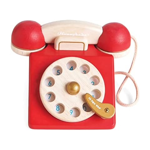 Le Toy Van - Vintage Wooden Toy Phone Role Play Toy | Boys Or Girls Pretend Play Toy Food Playset - For Ages 3+ Cover
