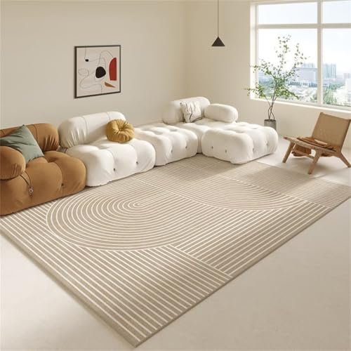 Tapis de chambre enfant et salon chaleureux avec lignes géométriques - 2