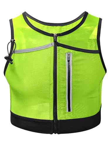 Jugaoge Kids Boys Outdoor Fishing Vest Lightweight Mesh Multi-pockets Photography Hiking Waistcoat Jacket