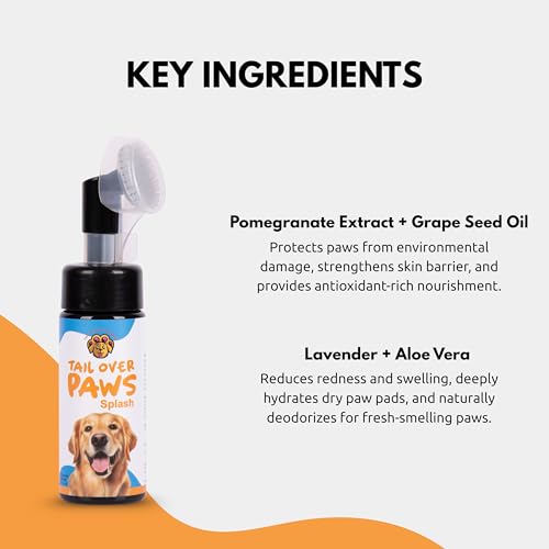 Image of Paw Splash Pet Paw Cleaner | 150ml | Removes Dirt, Allergens & Debris with Neem, Aloe & Lavender Oils