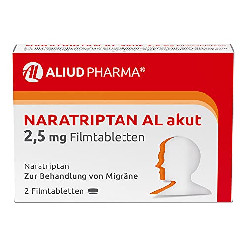ALIUD PHARMA Naratriptan AL akut 2,5 mg, 2 Filmtabletten: Zur Behandlung von akuten Migräneattacken Cover