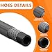 6FT Washing Machine Hoses Black Rubber Hot and Cold Water Supply Line, Long Burst Proof 3/4
