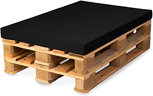 TexDeko® Palettenkissen 120 x 80 x 8cm Härtegrad RG25 Wasser-& schmutzabweisend Abnehmbarer Bezug...