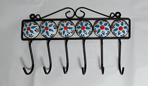 India Meets India Handicraft Wall Key Hook Coat Hanger Key Rack Organizer. Best Gifting Made by Awarded Indian Artisan