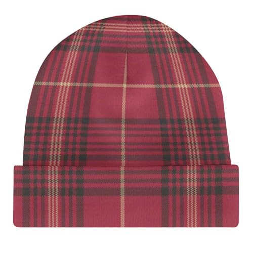 Christmas Red Black Plaid Kids Beanie Hat for for Girls Boys Children Cap Winter Knitted Chemo Cancer Headwear Accessories Gifts Decoration4