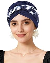 Navy Blue Cream-colored Pattern