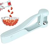 Cortador de uvas, fresas, tomates cherry, cortador de cerezas, cortador de frutas: para cortar fácilmente frutas sin núcleo, mango ergonómico para tomates, fresas y arándanos