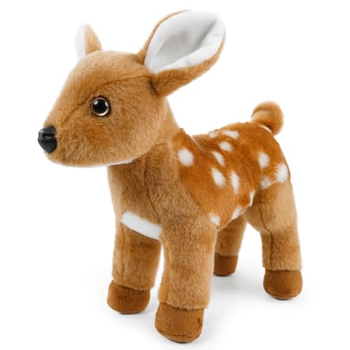 JUSTQUNSEEN Stuffed Animals Toy Farm Animals 8 INCH,Plushies Stuffed Animals for Girls Plush Toys Little Stuffed Animal, Cute Stuffed Animal Plush Toy for Boy Girls (Standing Sika Deer) by JUSTQUNSEEN - Used condition - US$13.38