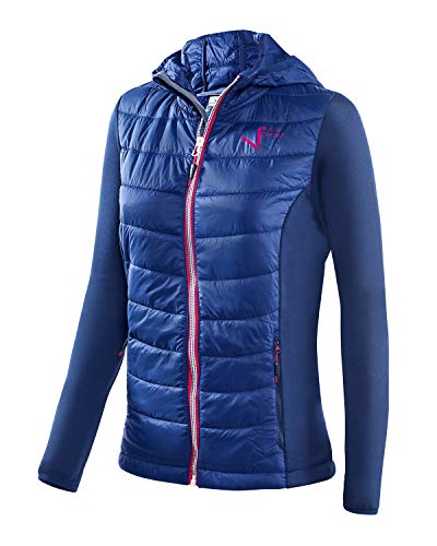 Black Crevice Chaqueta híbrida para mujer, chaqueta funcional para mujer, chaquetas con 2 bolsillos con cremallera, chaqueta híbrida para invierno y verano, chaqueta de viaje para mujer, chaqueta con