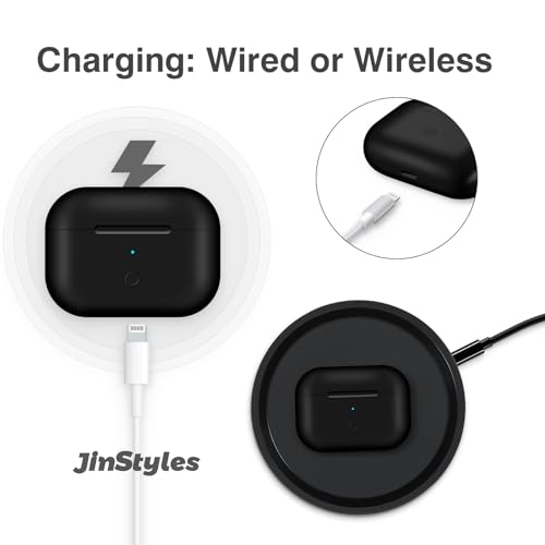 Image of Charging Case Replacement for AirPods Pro 1st & 2nd Generation - Wireless Charger Case with Bluetooth Pairing Sync Button (Earbuds Not Included) - Black