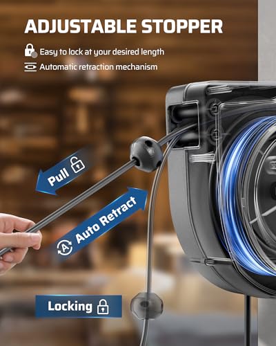 image for DEWENWILS 75FT Extension Cord Reel, 14/3C SJTOW Retractable Extension 
