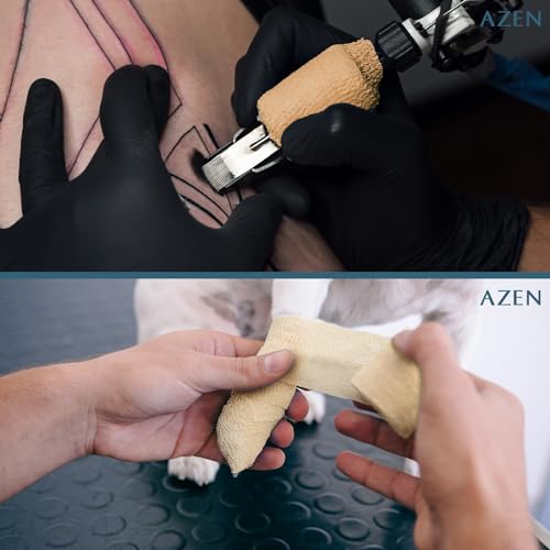 Image of AZEN 8 Pack Self Adhesive Bandage Wrap, Elastic Cohesive Bandage Wrap, Skin Color Athletic Tape, Vet Wrap, Ankle Tape