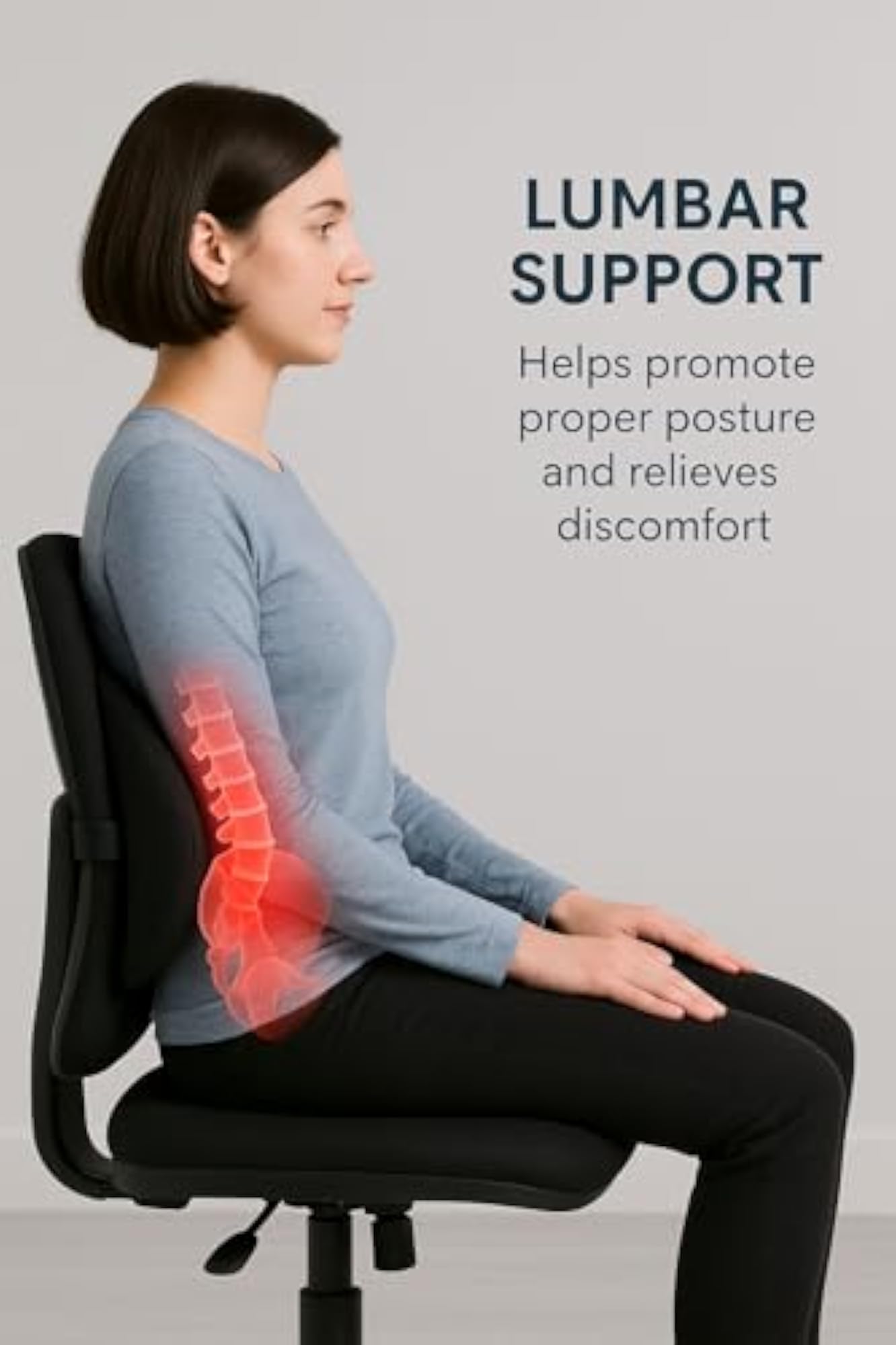 Memory Foam Lumbar Support Cushion for Car