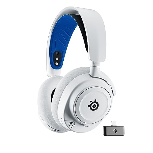 Image of SteelSeries Arctis Nova 7P Wireless - Multi-Platform Gaming and Mobile Headset Mic - 2.4GHz & Simultaneous Bluetooth - 38 Hr Battery Life - USB-C - Removable Microphone - PlayStation, PC, VR, Switch