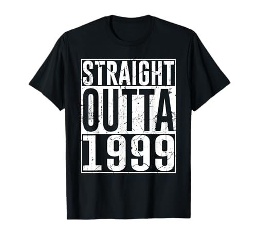 26th Birthday Gifts Straight Outta 1999 Vintage 26 Years Old Camiseta