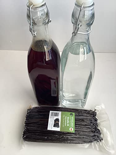 Image of 1 Lb Tahitian Grade B Vanilla Beans for Extract and All Things Vanilla| 4 inch-7 inch by FITNCLEAN VANILLA for Paste and Baking Whole NON-GMO Bourbon Pods (16 oz)