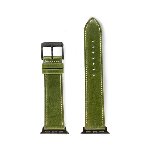 Kolo Flynn Leather Watch Band, Compatible With Apple Watch Series 1,2,3,4,5,6,7,8,9,SE,Ultra, Green