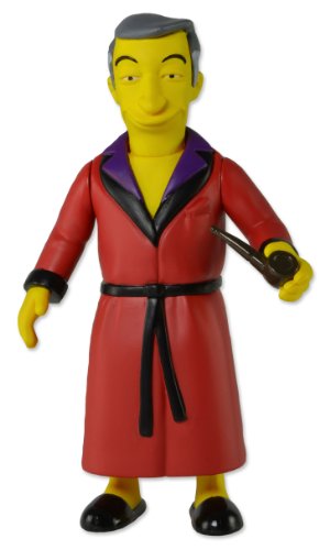 NECA 16001 Simpsons 25-jarig jubileumserie 1 Hugh HEFNER figuur, rood/geel, 5-inch