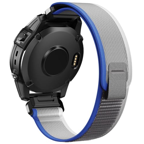 EKINS Para Garmin Fenix ​​7X/6X/5X Bandas, 26 mm Easy Fit Nylon Bandas para Garmin Fenix ​​3/5X Plus/6X Pro/Tactix Delta/Enduro 2 bandas, talla única, ágata