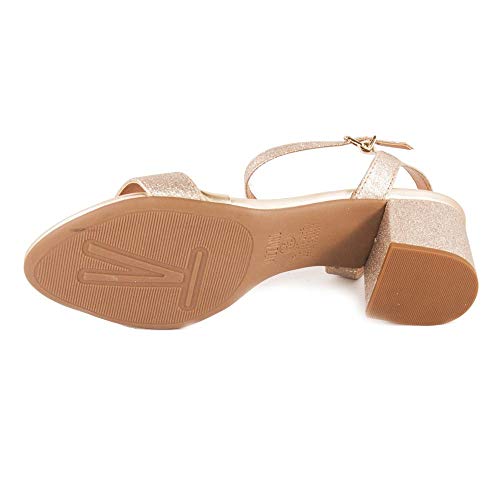 SANDÁLIA FEMININA VIZZANO SALTO BAIXO REF: 6291900 GLITTER-METALIZADO